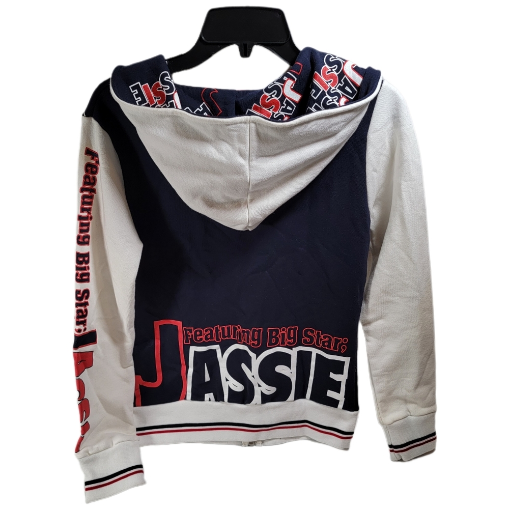 Mens Size Small Jassie Sports Casual Full Zipped Hoodie Sweatshirt. Red White - Picture 2 of 7